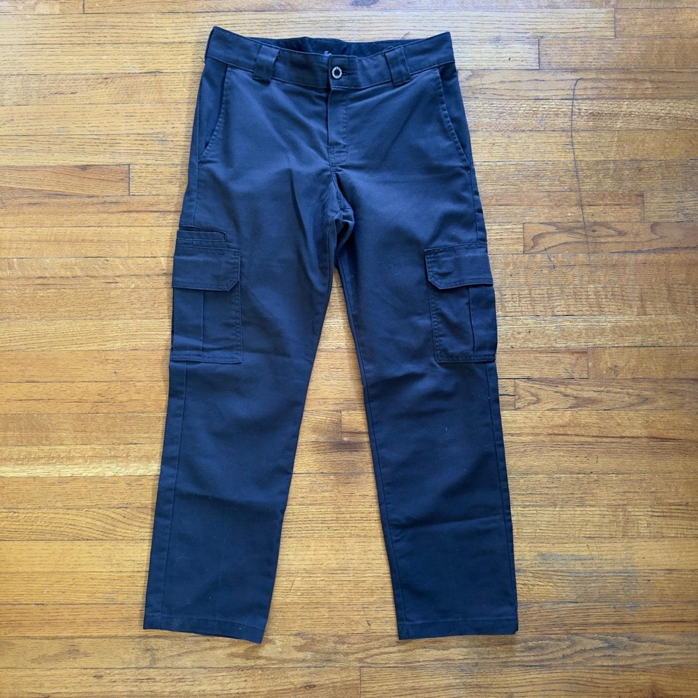 Dickies Slim Straight‎ Cargo Pants Work Utility Black Casual Mens Size 30x30